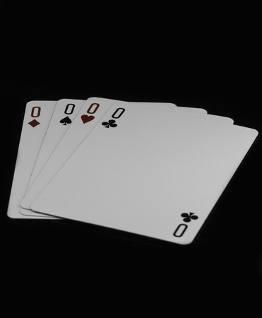Isolated poker casino playing cards