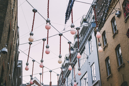 Light bulbs in Londonの写真素材