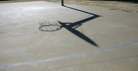 Basketball court shadowの写真素材