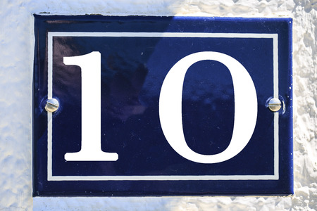 Number of house in blue colorの写真素材