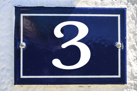 Number of house in blue colorの写真素材