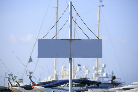 White signal direction in a pierの写真素材