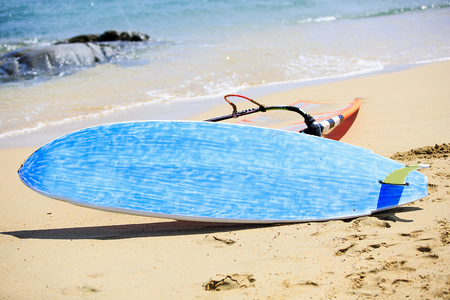 Windsurf tables in a windsurf competitionの写真素材