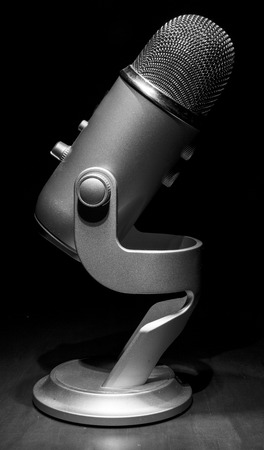 Modern microphone close upの写真素材