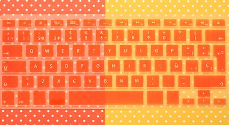 Super mm cassettes  with colorful topped backgroundの写真素材