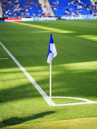 Corner flag in a spanish stadiumの写真素材