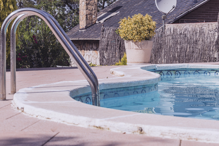 Private swimming pool in a houseの写真素材