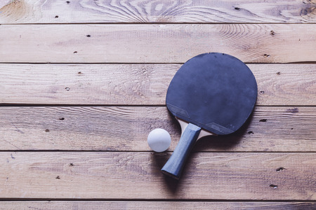 table tennis racketの写真素材