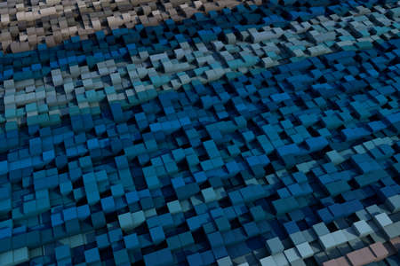 3D cubes with a grunge texture