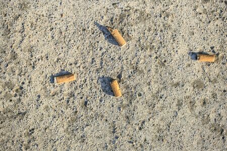 Cigarettes on the street garbage