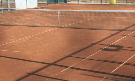 tennis court netの写真素材