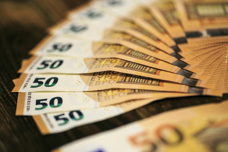 50 Euros banknotesの写真素材