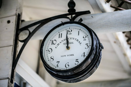 Train station vintage clockのeditorial素材