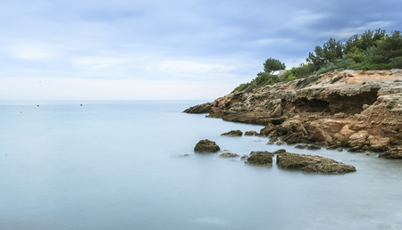 Mediterranean coast in Tarragona . Spainの写真素材