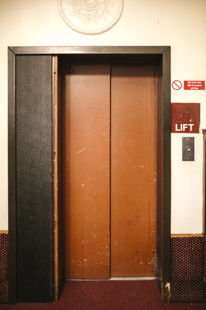 old lift in a old buildingの写真素材