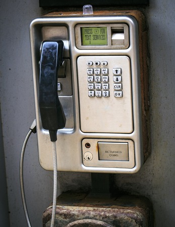 old public telephone console in england