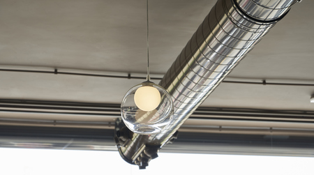 Modern light bulb in a room