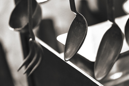 Group of old kitchen tools