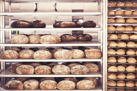 Bread baked in the bakery