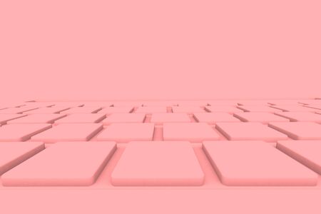 Isolated 3D render laptop computer. Pink color ,Pink backgroundの写真素材