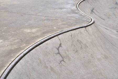 Concrete skate court in the streetの写真素材