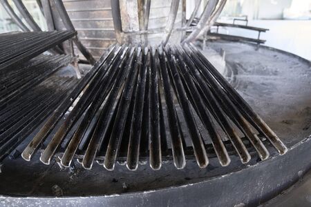 Argentinian barbecue grill close up.の写真素材