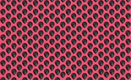Black color Balloon pattern . 3d rendering. 3d illustrationの写真素材