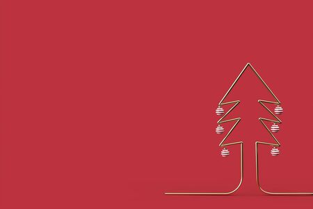 3D christmas postcard wallpaper .Merry Christmas concept . 3D illustration. 3d renderingの写真素材