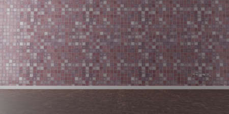 Interior room with pink wall, 3d illustrationの写真素材