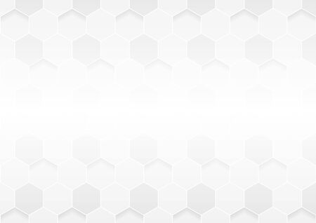 Abstract honeycomb white and gray background.のイラスト素材