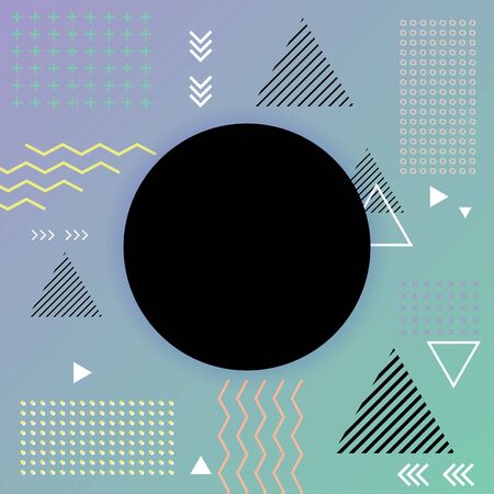 Abstract memphis background geometric element.のイラスト素材