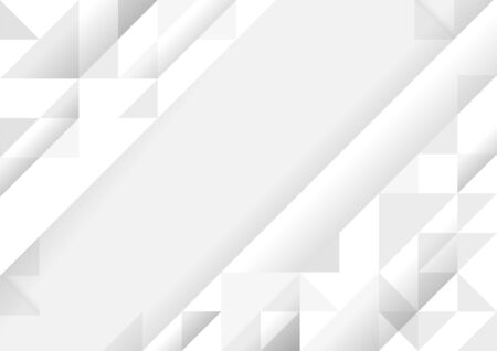 Abstract background white color geometric triangle shape. Graphic banner and advertising design layout.のイラスト素材