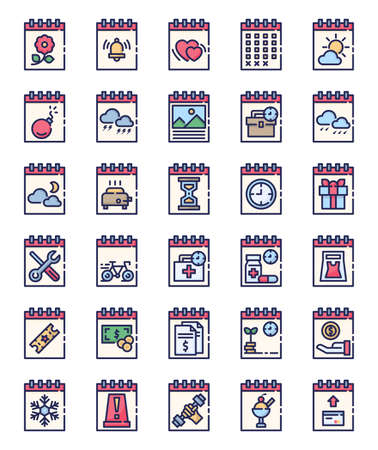 Calendar date icon for website, application, printing, document, poster design, etc.のイラスト素材
