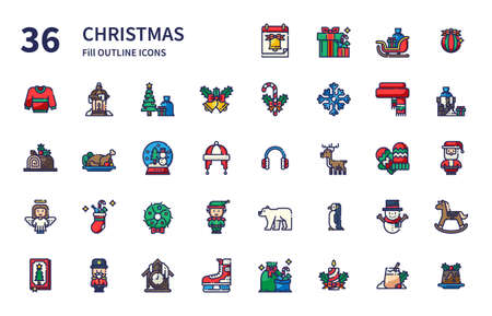 Christmas icon for website, application, printing, document, poster design, etc.のイラスト素材
