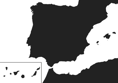Map of Spain with Canary Islandsのイラスト素材