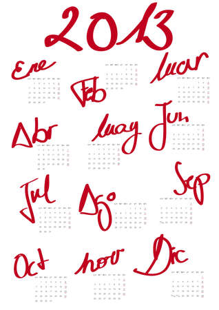Modern 2013 calendarのイラスト素材