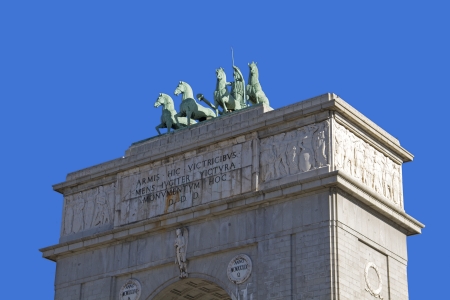 Triumphal arch of Madrid, Spain  Close upのeditorial素材