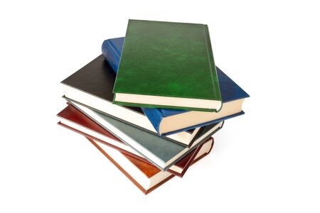 Pile of books isolated on white background  Clipping pathの写真素材