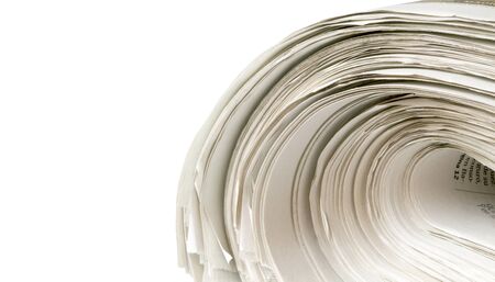 Close up of a stack of newspaperの写真素材