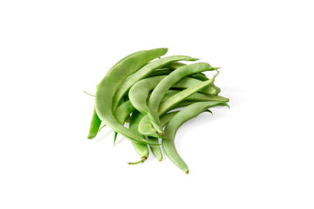 Fresh green beans isolated on a white background, clipping path included