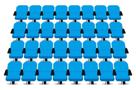 Cinema seats vector on whiteのイラスト素材