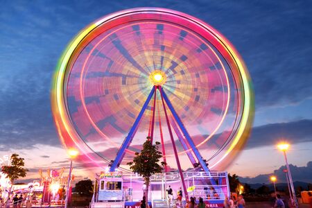 Ferris wheel in motionのeditorial素材