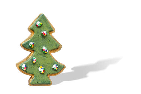 Cookie´s christmas tree isolated on whiteの写真素材