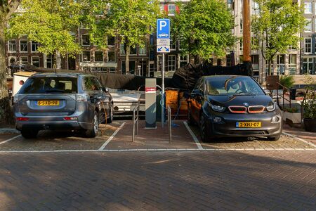 AMSTERDAM, NETHERLANDS - SEPTEMBER, 2014: The fleet of plug-in electric vehicles in the Netherlands is the second largest per capita in the world after Norwayのeditorial素材