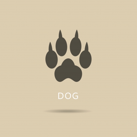 dog paw icon vectorのイラスト素材