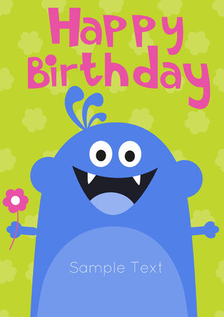 monster party card design  vector illustrationのイラスト素材
