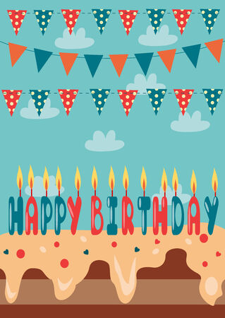 happy birthday card のイラスト素材