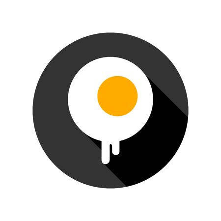 fried eggs flat icon vector illustration eps10のイラスト素材