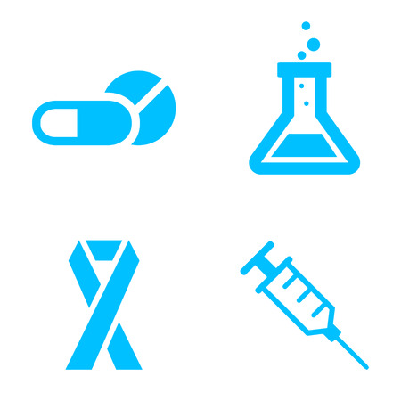 Health icons on white background, stock vectorのイラスト素材