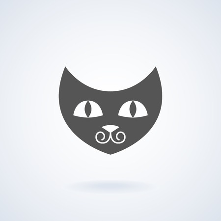 Cat vector icon and animal illustration. Cat faceのイラスト素材